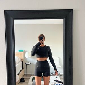 Gymshark Black Sports Bra and Shorts Set